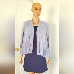 Tom Barra Sequined Highlow Flare Back Dinner Bolero Jacket Lilac Size 10